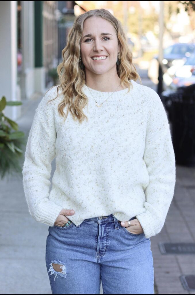 blonde girl in white sweater. Tori Black - RN